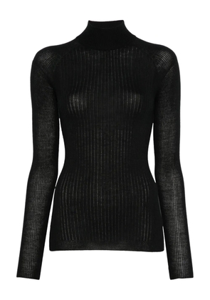 SA SU PHI ribbed roll-neck sweater - Black