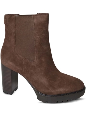 Lauren Ralph Lauren 75mm block-heel suede boots - Brown