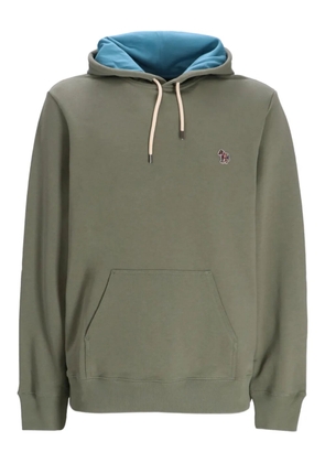 Paul Smith logo-patch hoodie - Green