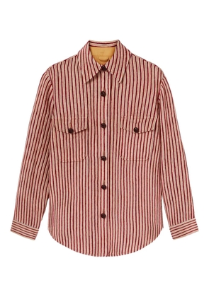 La DoubleJ striped button-fastening shirt - Neutrals