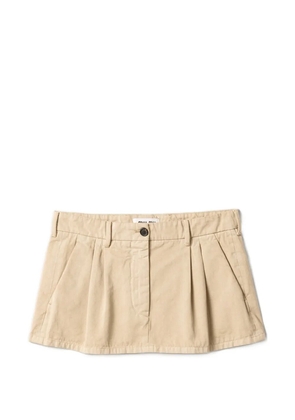 Miu Miu welt-pocket mini skirt - Neutrals