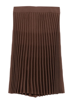 MRZ pleated knit skirt - Brown