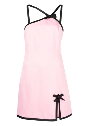 MSGM contrast-trim minidress - Pink
