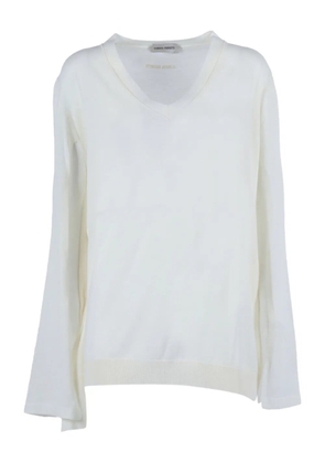 Alberta Ferretti V-neck long-sleeve sweater - White