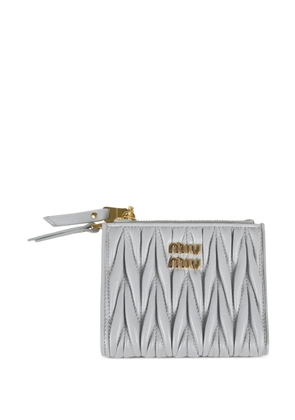 Miu Miu matelasse zip-around wallet - Grey