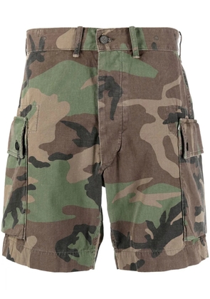 Ralph Lauren RRL camouflage print chino shorts - Brown