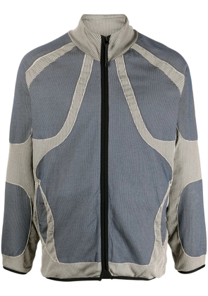 J.LAL panelled bomber jacket - Blue