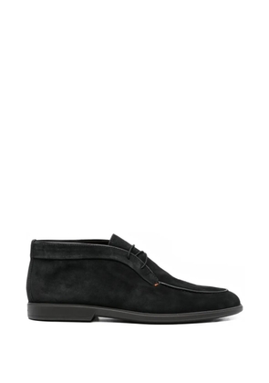 Santoni lace-up leather boots - Black