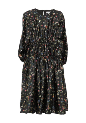 Stine Goya floral-print midi dress - Black