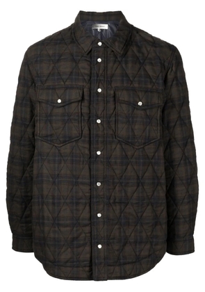 MARANT check-print two-pocket shirt jacket - Brown
