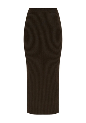 Max Mara Boris ribbed midi skirt - Brown