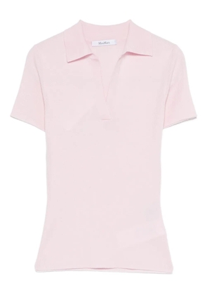 Max Mara collared ribbed top - Pink