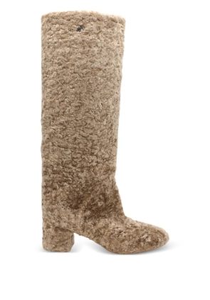 Casadei textured boots - Neutrals