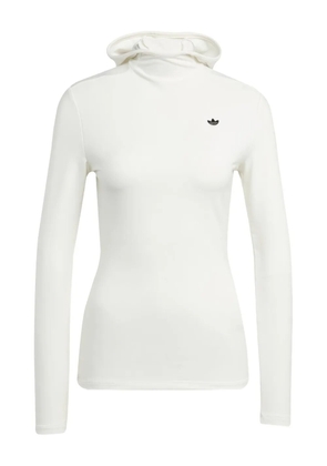 adidas hooded long-sleeve T-shirt - White