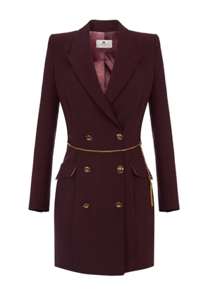 Elisabetta Franchi chain-embellished double-breasted mini dress - Purple