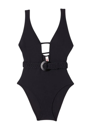 Solid & Striped The Beatrice belted keyhole swimsuit - Black
