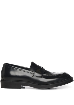 Giuliano Galiano round toe leather loafers - Black