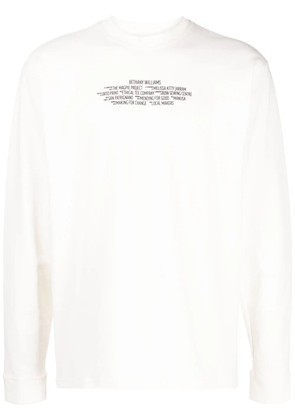 Bethany Williams logo-print long-sleeved T-shirt - Blue