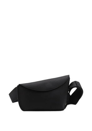 Alexander McQueen asymmetrical flap shoulder bag - Black