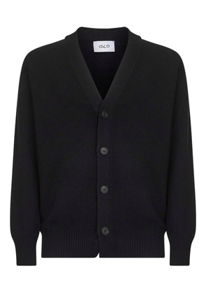 D4.0 V-neck wool cardigan - Black