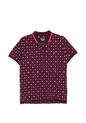 Vivienne Westwood orb print polo shirt - Purple
