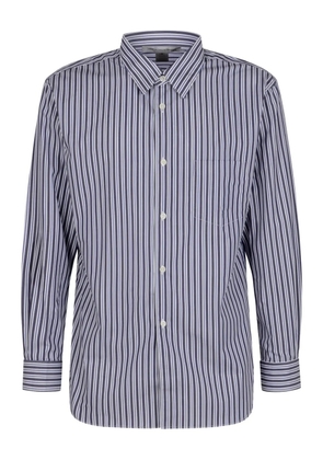 Comme Des Garçons striped patch-pocket shirt - White