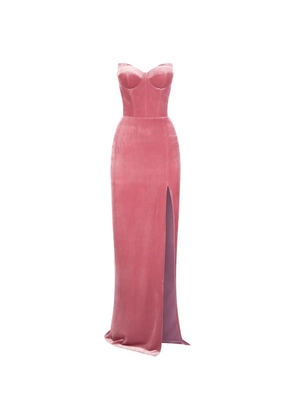 IMROSKA Imroska 24 side-slit strapless maxi dress - Pink
