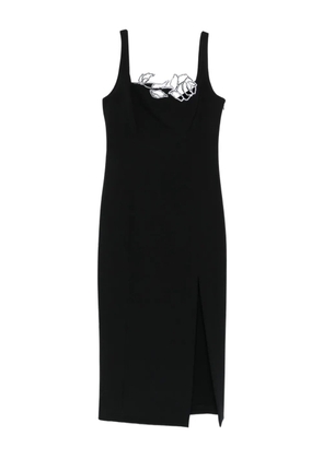 Blumarine rose-embellished dress - Black
