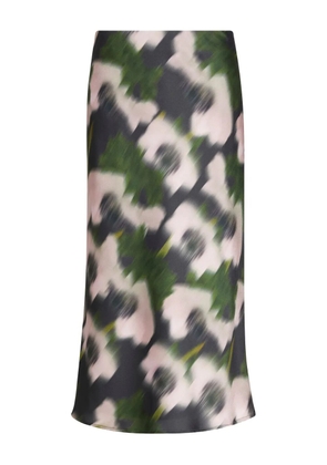Calvin Klein floral-print midi skirt - Brown