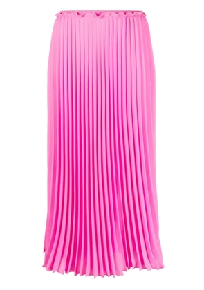 RED Valentino high-waisted pleated midi skirt - Pink
