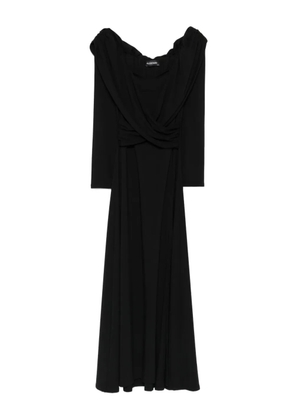 ROSERRY Tuscany off-shoulder wrap midi dress - Black