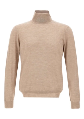 Gran Sasso high-neck ribbed sweater - Neutrals