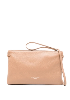 GIANNI CHIARINI Hermy zipped clutch bag - Neutrals