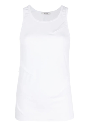 Gauchère round-neck sleeveless tank top - White