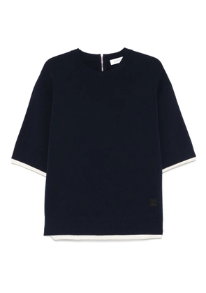 Lanvin contrasting-trim T-shirt - Blue