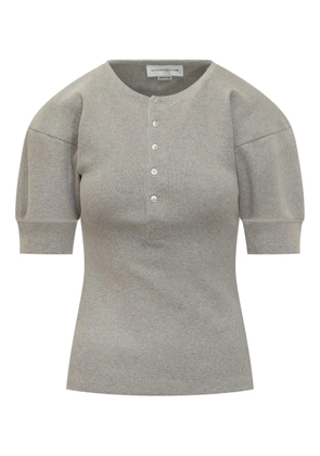 Victoria Beckham puffed-sleeve top - Grey