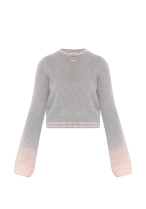 Off-White logo-embellishment sweater - Grey