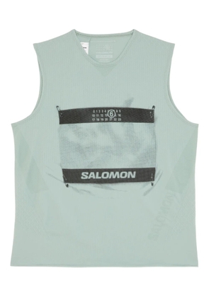 MM6 Maison Margiela X Salomon x Salomon logo-print tank top - Blue