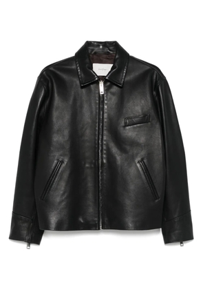 Second/Layer leather bomber jacket - Black