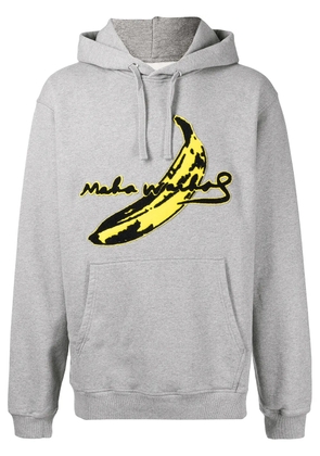 Maharishi logo-patch cotton hoodie - Grey