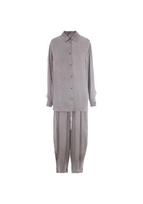 THE ANDAMANE buttoned shirt & trousers set - Grey
