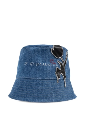 Marni appliqué bucket hat - Blue