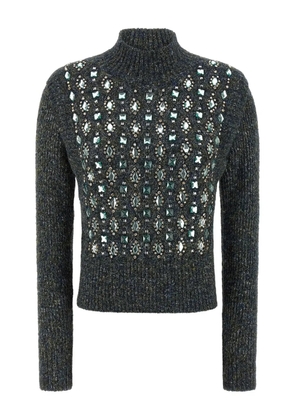 PINKO Mirror Image embellished turtleneck sweater - Grey