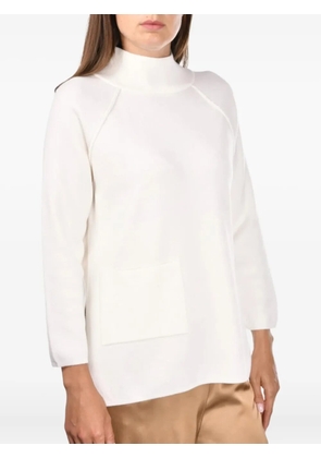 Gran Sasso high-neck pocket sweater - White