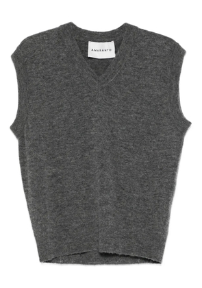 AMARÁNTO v-neck sleeveless vest - Grey