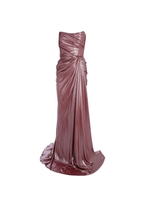 Rhea Costa Zaira strapless maxi dress - Brown