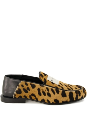 Givenchy leopard-print leather loafers - Black