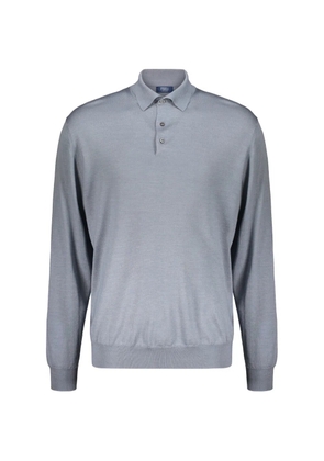 Fedeli long-sleeved knit polo - Grey