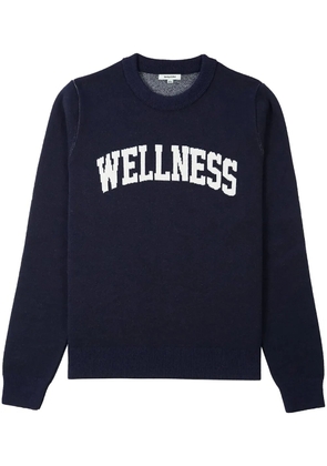 Sporty & Rich text-print wool jumper - Blue