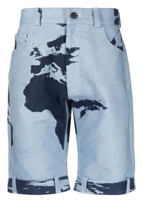 Stain Shade abstract-print Bermuda shorts - Blue